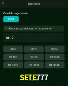 deposits SETE777
